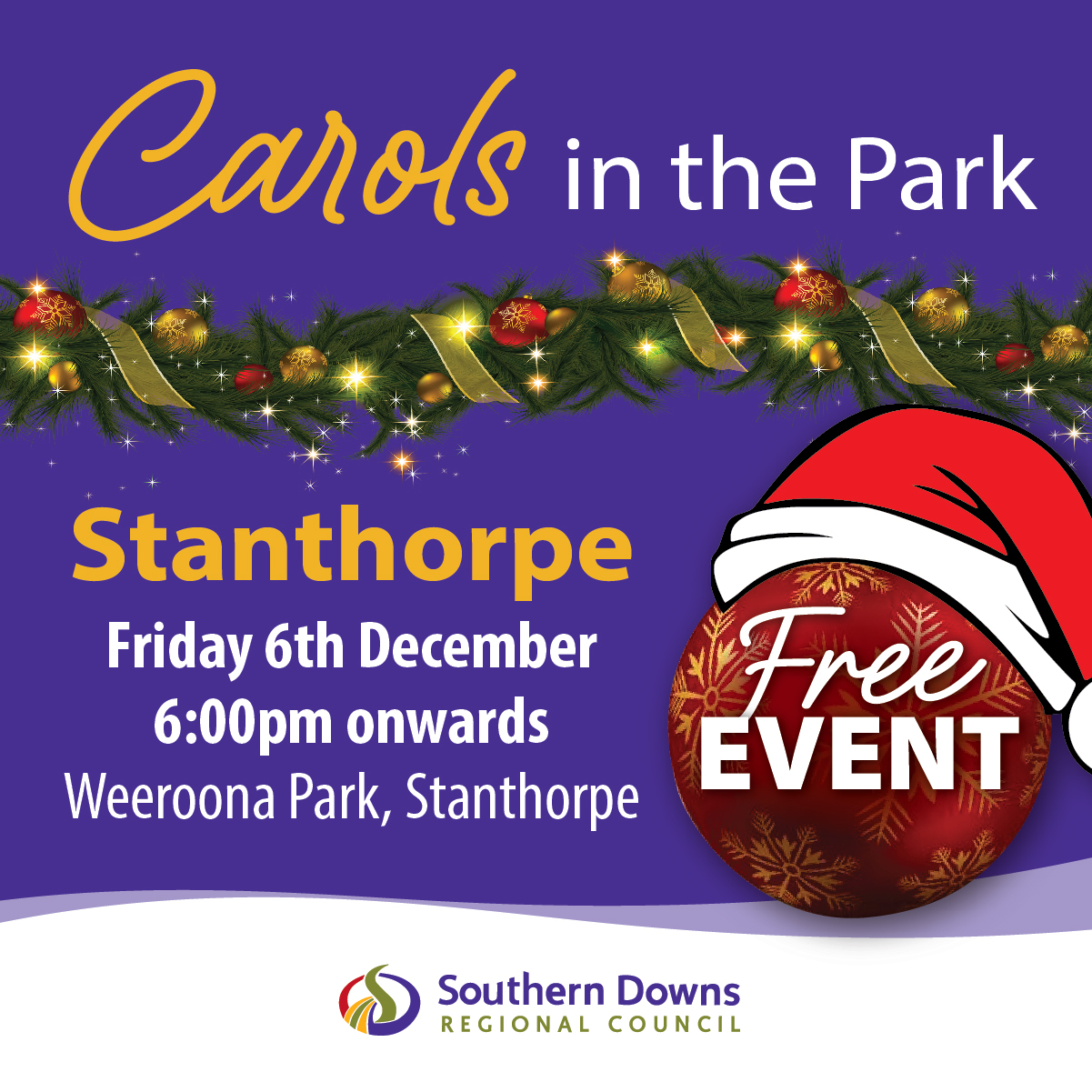 Stanthorpe Carols in the Park 2024